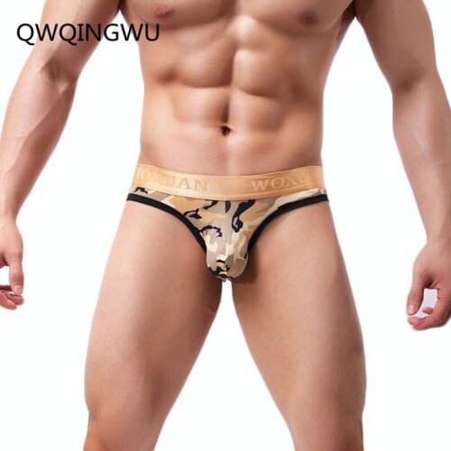 Underwear Men Brand Mens Briefs Camouflage Male Panties Male Sexy Briefs Bag Breathable Sexy Fashion Width Waist Gay Briefs