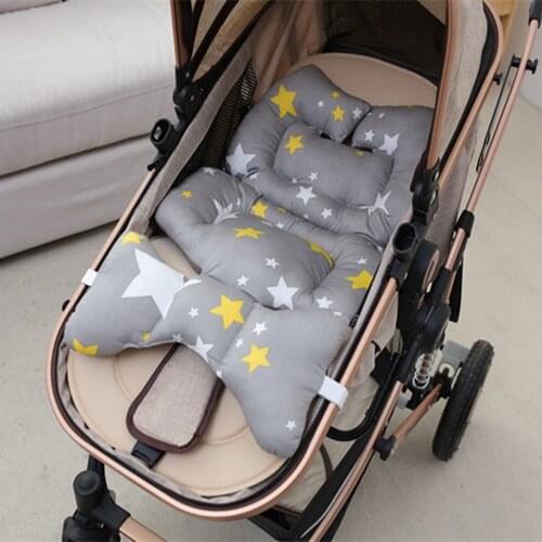 New Baby Stroller Seat Pad Four Seasons Soft Seat Cushion Kids Carriage Liner Accessories Cartoon Star Baby Cart Mats US/FR/ES