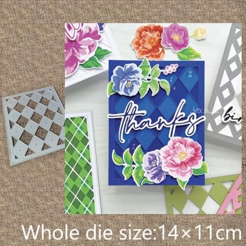 New Design Craft Metal stencil mold Cutting Dies Diamond Plaid decoration scrapbook die cuts Album Paper Card Craft Embossing