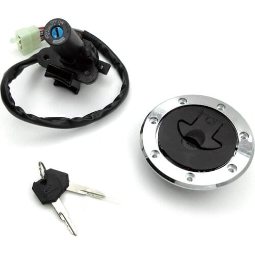 Motorcycle Ignition Switch Fuel Gas Cap Cover Seat Lock Key Set For Kawasaki ZX6R ZX9R ZX7R ZX7RR ZZR400 ZZR600 ZXR400 750 ZX900
