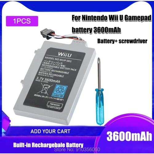 1PCS 3.7V 3600mAh Rechargeable Lithium Battery Pack for Nintendo Wii U Wii-U Wiiu Controller Joystick Gamepad Battery
