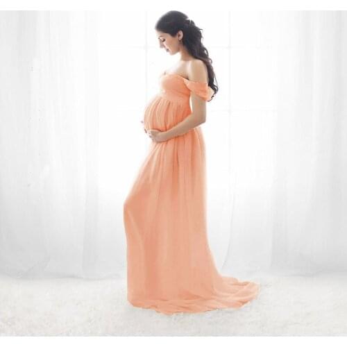 Maternity dress Pregnant Clothes Cotton Maxi Chiffon Dress Photography clothing women Maternity summer long pregnant Dress