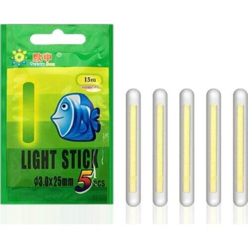5/20/50Pcs 4.5*37mm Fishing Float Fluorescent Lightstick Light Night Float Rod Night Fishing Supplies Fishing Accessories