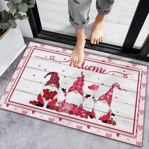 Valentines Day Welcome Door mats Home Carpets Decor Living Room non-slip restaurant pad home porch pad kitchen mat