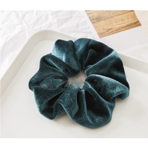 1Pc Simple Hairbands womens Winter Velvet Headband Hair Scrunchies Hair Tie Hair Accessories Ponytail Holder Hair
