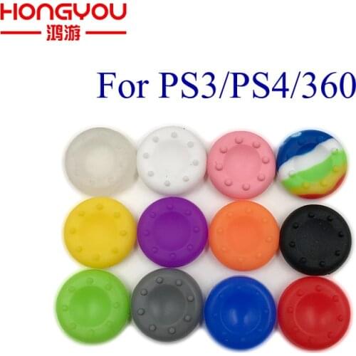 4PCS For XBOX 360 Rubber Silicone Analog Grips Cover for Sony Dualshock 4 PS4 PS3 Controller Thumb Joystick Caps