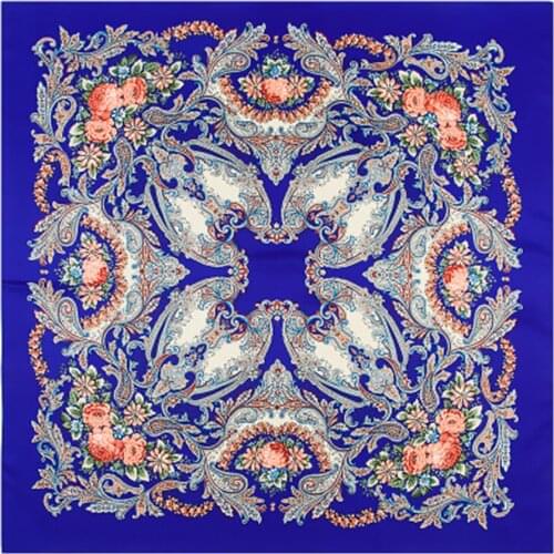 100cm Luxury Winter Scarf For Women Square Scarf 2021 New Paisley kerchief Handkerchief Bandanna Scarf For Ladies cuello bufanda