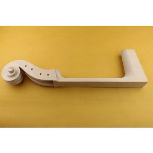 1pcs hand carved Student Maple White Cello Neck 4/4 size, Cello Parts