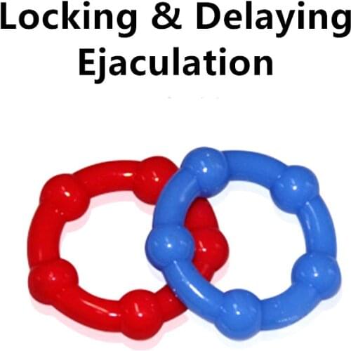 TPR Penis Ring Convex Training Locking Cock Rings Dildo Sleeve Adult Product Sex Toys For Man Lasting Delay Ejaculation Exercise