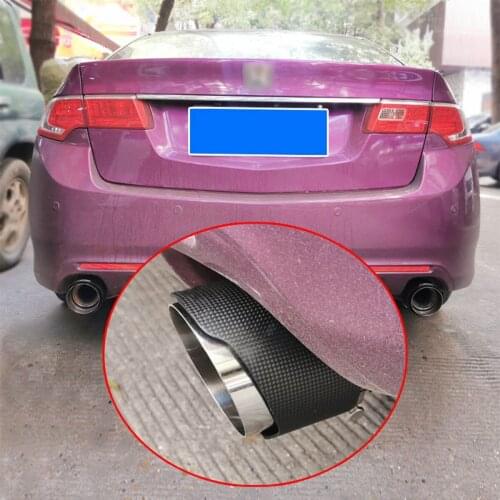 High Grade Carbon Fiber+Stainless Steel Tail Exhaust Pipe Straight Muffler Edge End Tips Fit For Honda Spirior 2012-2017