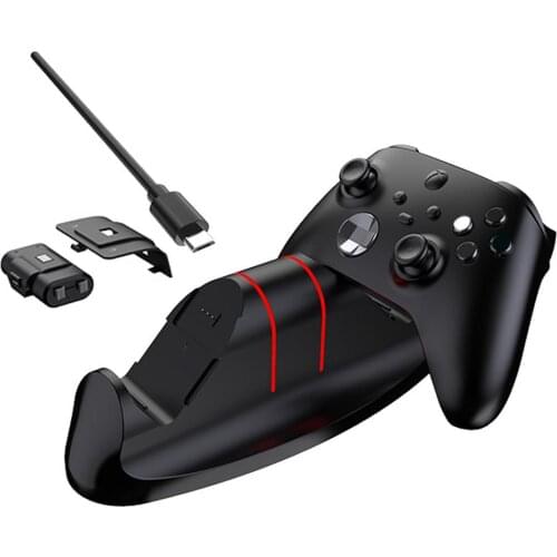 Game Controller Charger Base Battery Set for Xbox Series X with 2 Batteries 1100mAh Rechargeable Battery Game Controller Charger