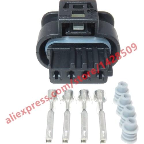 5 Sets 4 Pin Car Exhaust Pipe Electronic Valve Wiring Harness Connector Female Socket For BMW 805-122-541