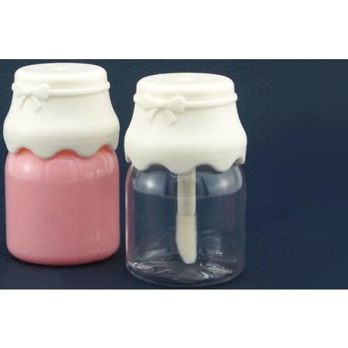 5/10pcs 8ml Mini Milk Bottle Lip Glaze Tube Transparent Bottle Lip Gloss Tube Plastic Lip Gloss Cosmetic Packaging Container
