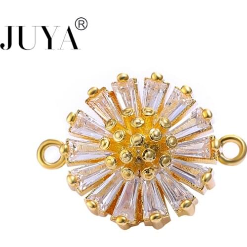 2018 New design 5pcs AAA Crystal Flower Charms Connectors For Making Jewelry Gift DIY Findings Accessories for Needlework