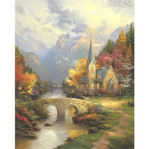 5D DIY Diamond Painting Full Square/Round Drill "Wild villa" Embroidery Landscape Cross Stitch gift Home Decor FC124
