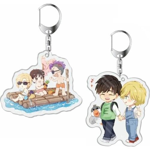 New Arrival Japan Anime Banana Fish Keychain Charm Acrylic Key Holder Pendant Keyring Ash Lynx Okumura Cartoon Cosplay
