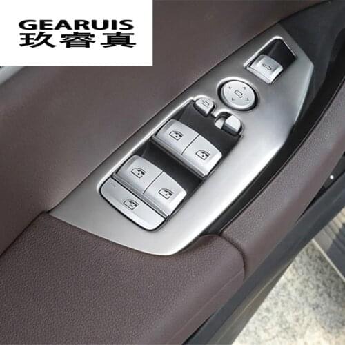 Car Styling For BMW x3 g01 Window Lifter Control Frame Switch Decor Armrest Panel Trim interior stainless steel Stickers Covers