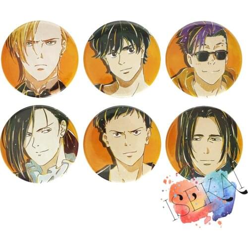 BANANA FISH Anime badge Ash Lynx Okumura Eiji Blanca Lee Yut-Lung Sing Soo-Ling Shorter Wong Badge Brooch Pins