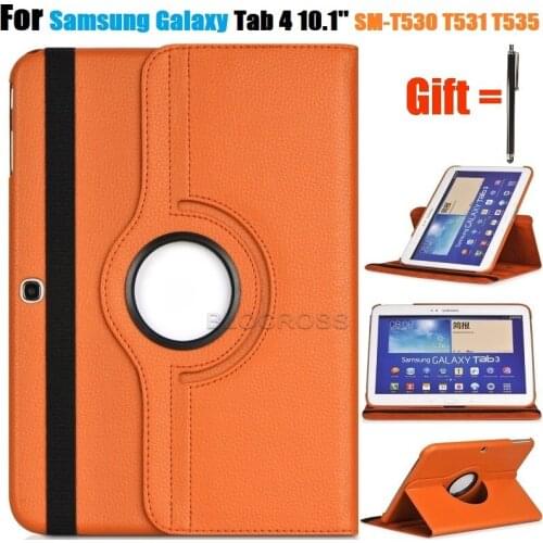 Case for Samsung Galaxy Tab 4 10.1 inch 360 Degree Rotating Stand Smart Case for Samsung Tab 10.1'' Tablet SM-T530 SM-T535 T531