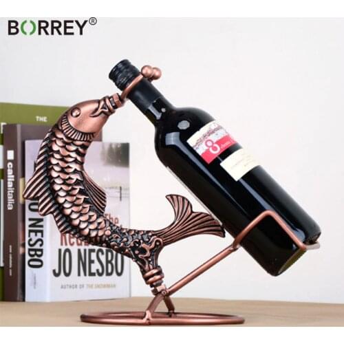 BORREY Cast Iron Wine Racks Home Kitchen Bar Accessories Practical Wine Holder Wine Bottles Decor Display Shelf And Metal Racks