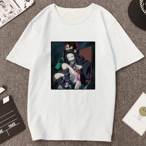 Demon Slayer Unisex T Shirt Anime Graphic Cool Nezuko Printed Inosuke T-shirt Streetwear Kimetsu No Yaiba Fashion Casual Tee