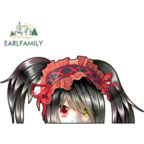 EARLFAMILY 13cm x 6.2cm for Date a Live Decals Anime Funny Car Stickers Refrigerator Decals Graffiti Bumper Vinyl Car Styling