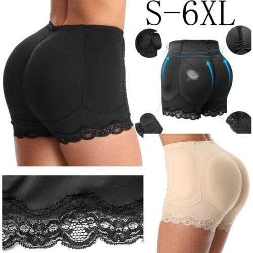 European and American Womens Fake Butt Panties with Sponge Pad Thickened Belly and Hip Panties Sexy Body Shaping Panties