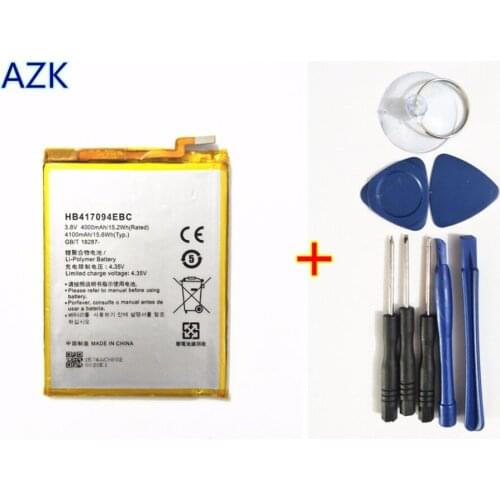 +Tools ! AZK New 4000mAh HB417094EBC Battery for Huawei MATE 7 MT7-TL10 MT7-CL00 Cell Phone battery High quality