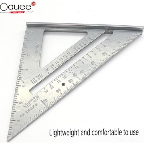 Measurement Tool Triangle Square Ruler Aluminum Alloy Speed Protractor Miter For Carpenter Tri-square Line Scriber Saw Guide
