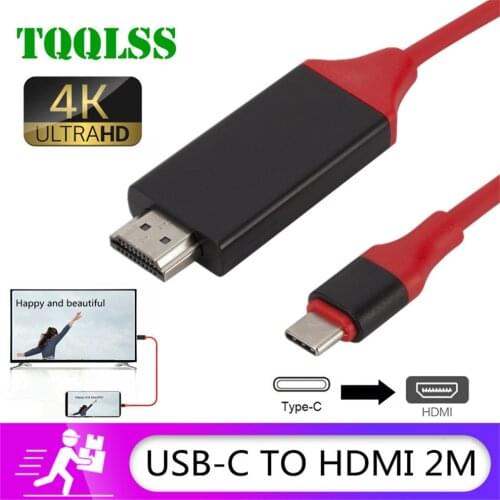 USB C to HDMI-compatible Cable USB 3.1 to HDMI-compatible 4K Adapter Cables for MacBook Samsung Galaxy S9/S8 Huawei USB-C Cable
