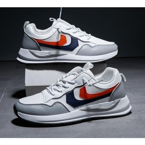 Non-Leather Casual Shoes Man Light Outdoors Running Shoes Mesh Soft Sneakers Tenis Walking Shoe White Fashion Mens Shoes