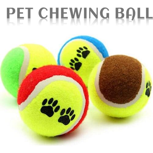 Pet Tennis Dog Training Bite Ball Pet Footprint Ball Interactive Puzzle Dog Toy Anti-boring Training Molar Pet Toy Ball