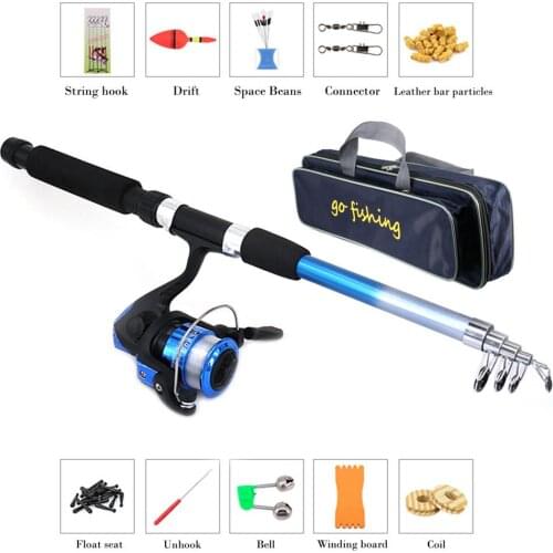 Beginner Fishing Rod Set Sea Fishing Ice Fishing Lightweight And Portable Fishing Rod Set Children Fishing Rod Set Reel Bag Hook