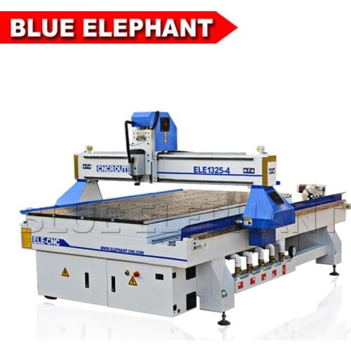 3D Cheap Cnc Router 1325 Wood Carving Machine 4 Axis With Rotary Device 3kw Spindle