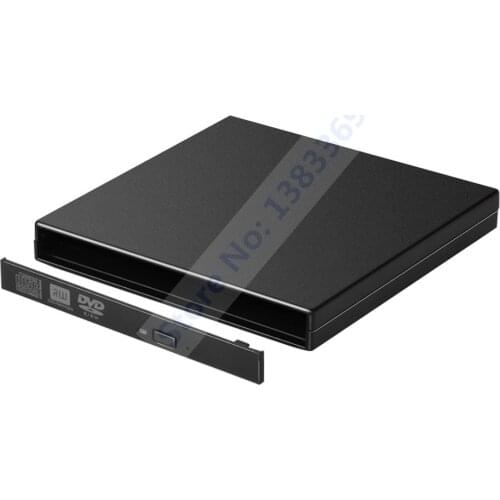 NIGUDEYANG Slim External USB 2.0 Enclosure Case Caddy Adapter for Laptop CD/DVD Optical Drive 12.7mm IDE Tray-load DVD ODD