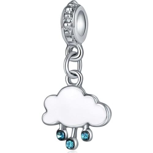 New Cute Cloud Pendant DIY Beads Suitable for Original Pandora Charm Bracelet Ladies Jewelry Making Gifts