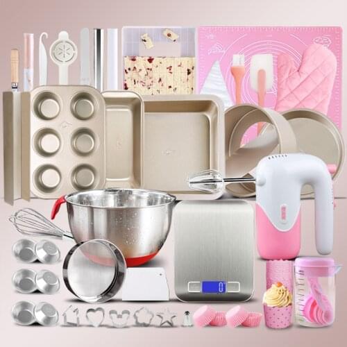 Useful Pink Baking Tool Set Bakery Tools Live Bottom Cake Mold Egg Tartar Pizza Cookies Pastry Tools Accessories Kitchen Supplie