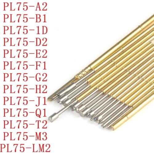 20pcs Spring Test Probe Pogo Pin PL75-A2/B1/1D/D2/E2/F1/G2/H2/J1/LM2/Q1/T2/M3