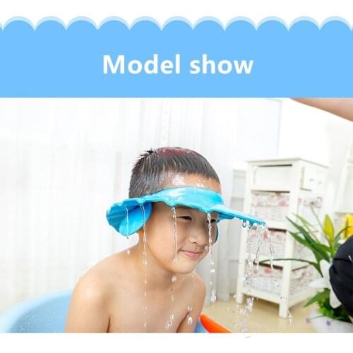 Baby Shower Caps Shampoo Haircut Cap Wash Hair Kid Bath Visor Hats Adjustable Shield Waterproof Ear Protection Eye Children Hats