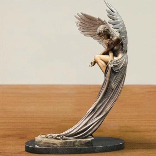 Redemption Angel Sculpture, Nordic Resin Angel Statue Garden Figurines