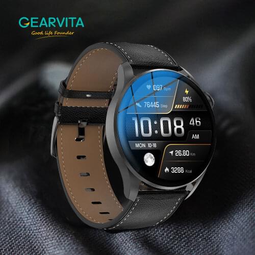 Gearter DT3 Smart Watch BT Call IP68 Waterproof ECG Heart Rate Sleep Monitor 1.36inch DIY Watchface Smartwatch For HUAWEI
