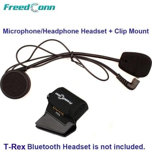 T-Rex Universal Clamp Mount + Hard Wire Microphone & Speaker for T-Rex Motorcycle Bluetooth Helmet Interphone Headset