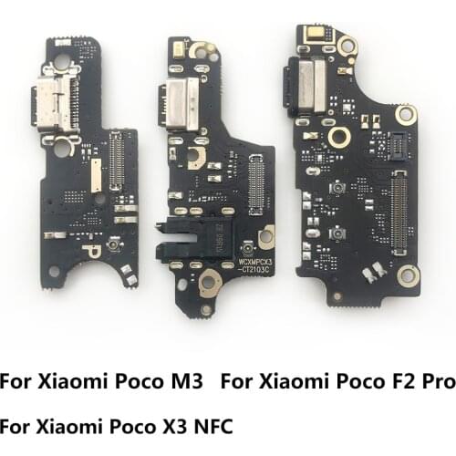 USB Charging Port Connector Dock Flex Cable With Microphone For Xiaomi Poco M3 Replacement Parts