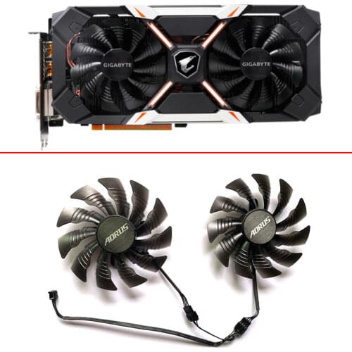 2PCS 95MM PLD10015B12H 4PIN T129215SU GTX1060 GPU Fan For GIGABYTE RX580 XTR GTX1060 Xtreme Cards As Replacement Cooling Fans