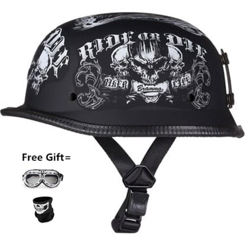 Ghost Print Half Face Helme tMotocross Capacete De Capacete Cascos Para Casque Moto Motorcycle Accessories Atv Motorcycle Kask