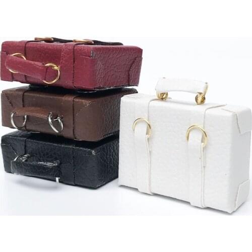 1Pcs Fashion Mini Suitcase For Toys Trunk Dollhouse Decor Jewellery Box Doll Handbag