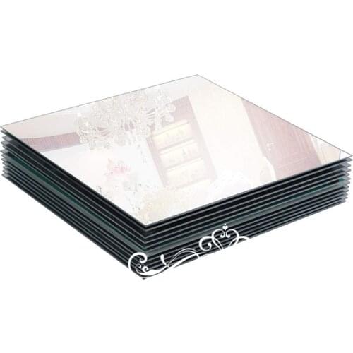 10PCS 12" Square Mirror Candle Tray/Plate for Wedding Christmas Party Decor Banquet Table Centerpiece Mirrors