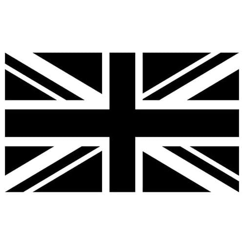 16CM*9.5CM British Union Jack Flag Vinyl Decoration Car Sticker Decal Black/Silver
