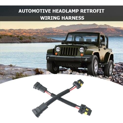 2pcs 9005 9006 Female to H11 Male Wiring Harness Adapter Socket for Headlight Classic Texture Headlight Connector Fuse Socket