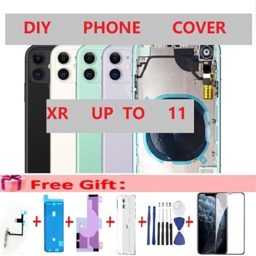 2020 DIY For iphone XR into For 11 High Quality Back Housing Battery Back Cover Housing For iphone XR Like For iPhone 11